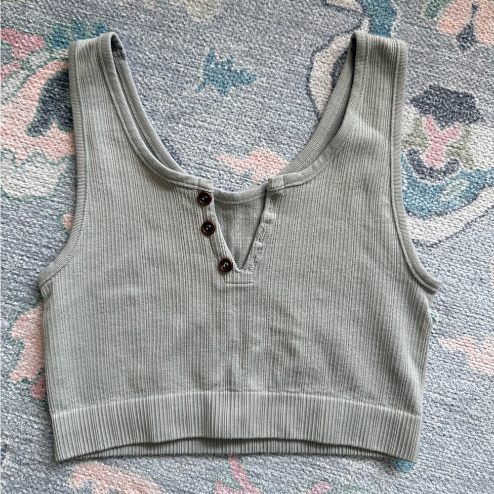 Light Blue/Green Stretchy Top